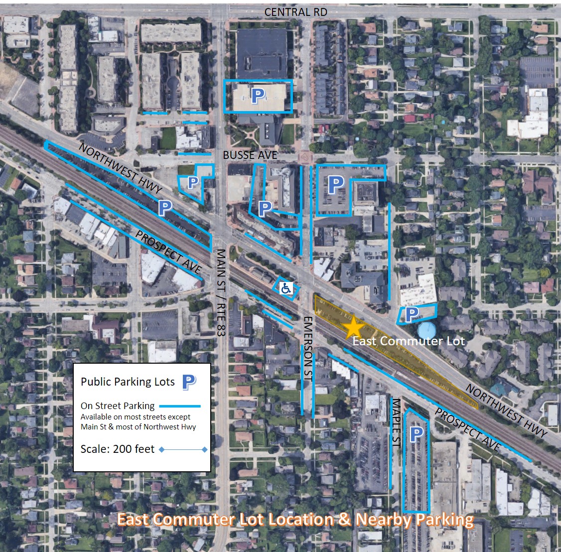 East Commuter Lot Location and Parking