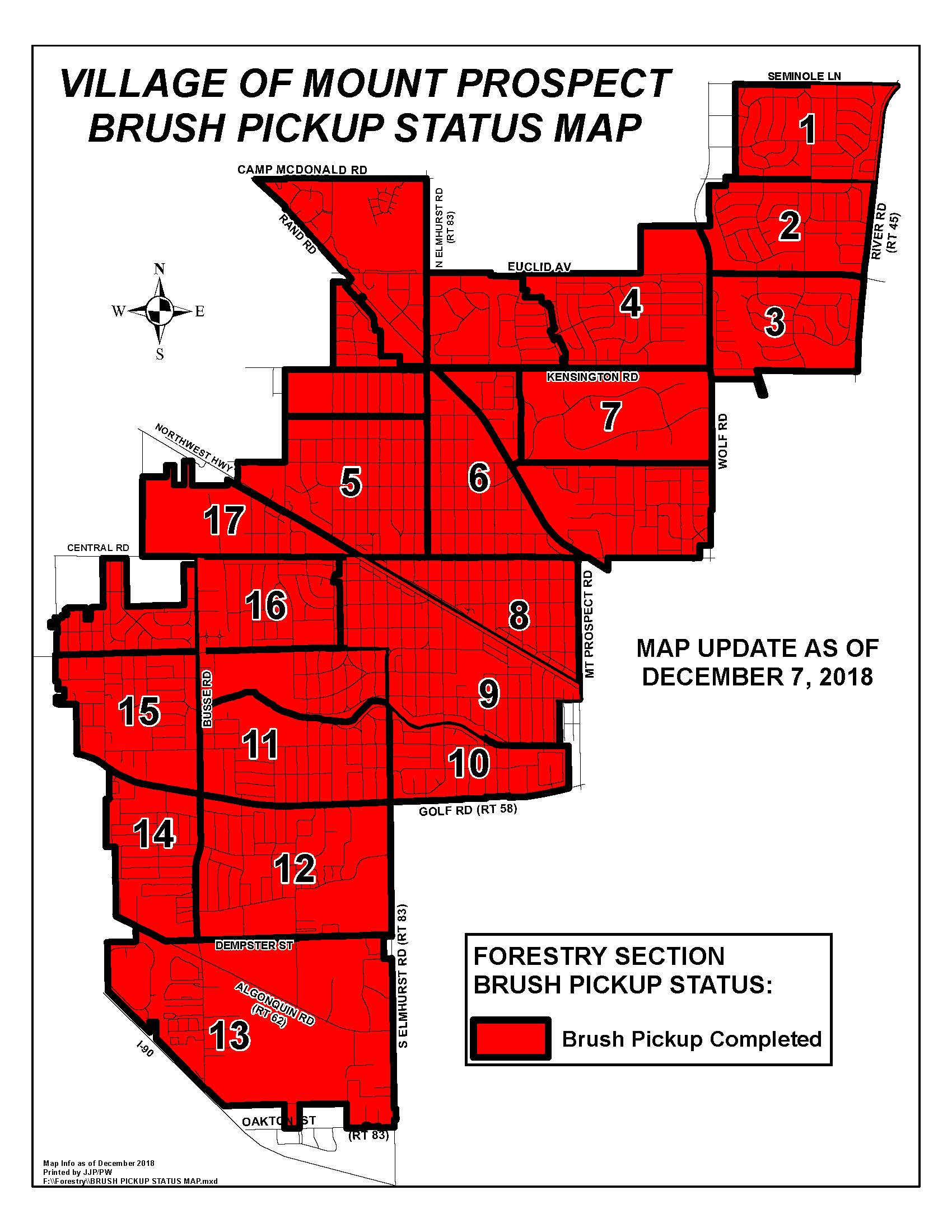 BRUSH PICKUP STATUS MAP 12-7