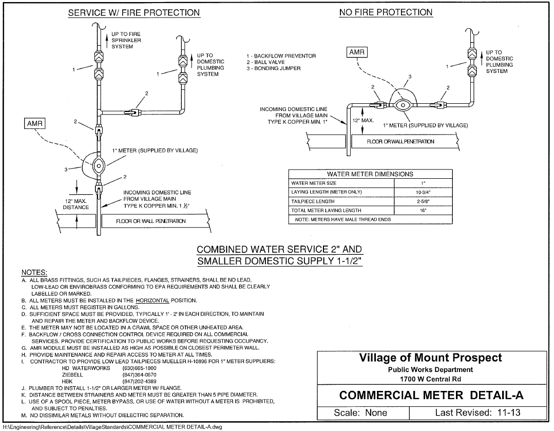 COMMERCIAL METER DETAIL-A