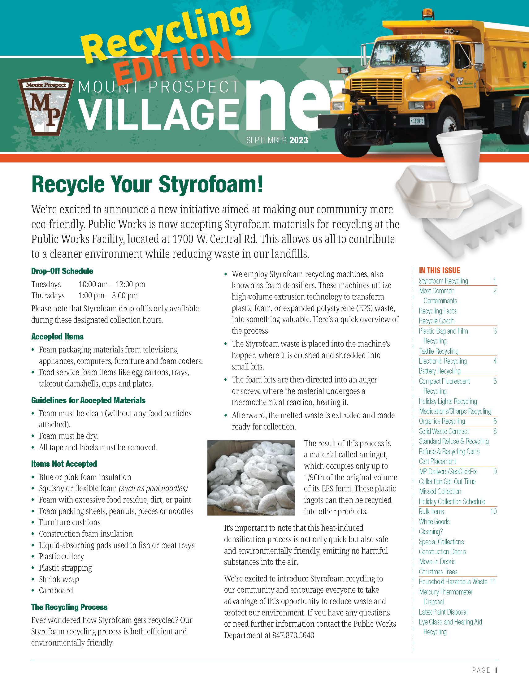 Recyling Newsletter 2023 Cover