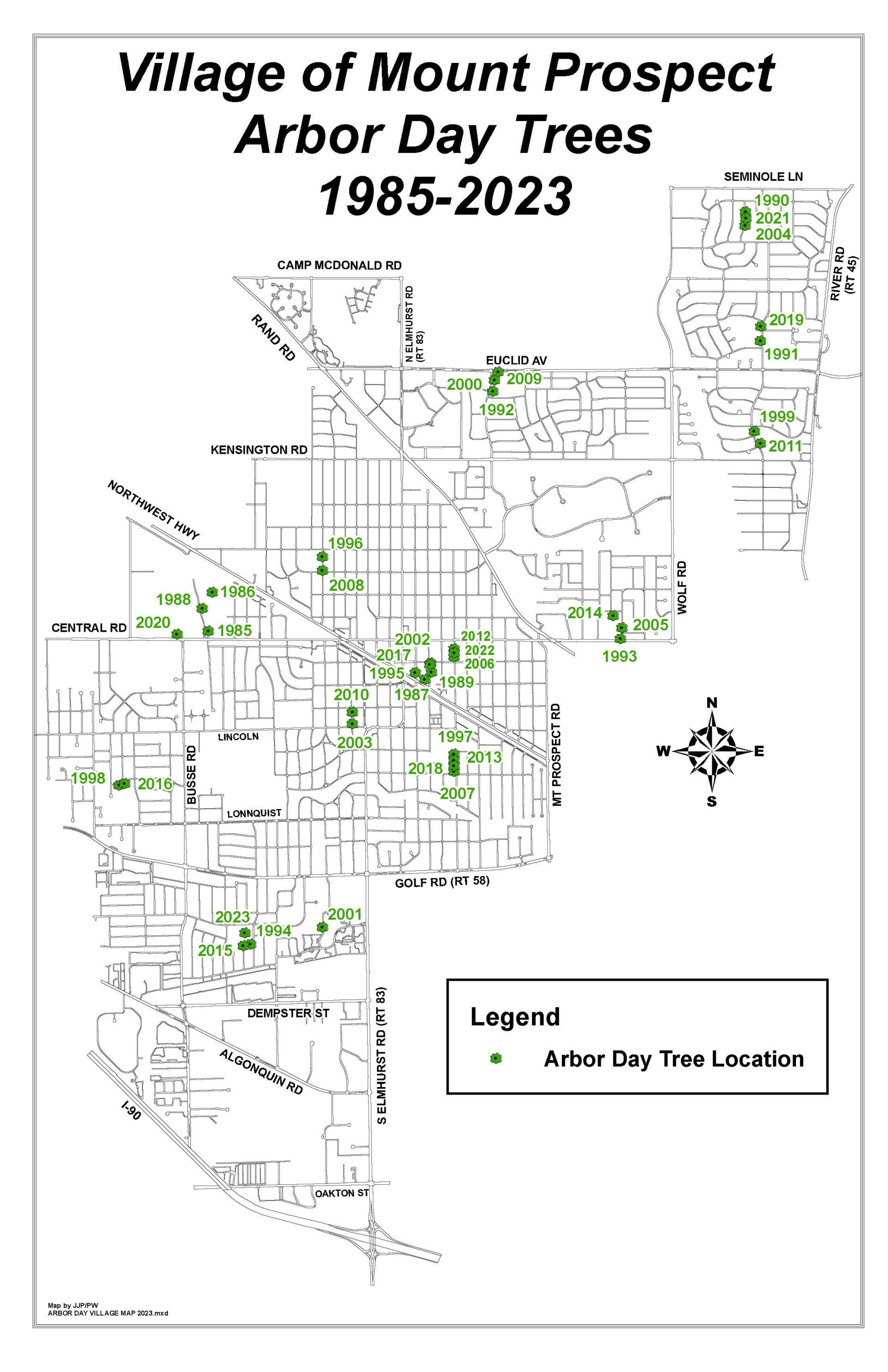 ARBOR DAY VILLAGE MAP 2023