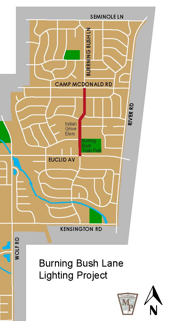 Burning Bush Lighting location map