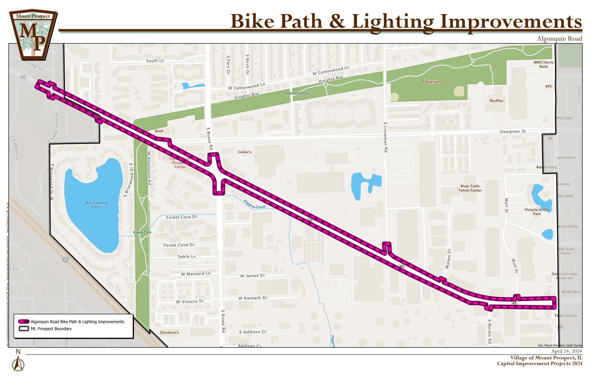 Algonquin Road Bike Path & Lighting Improvements_MAP