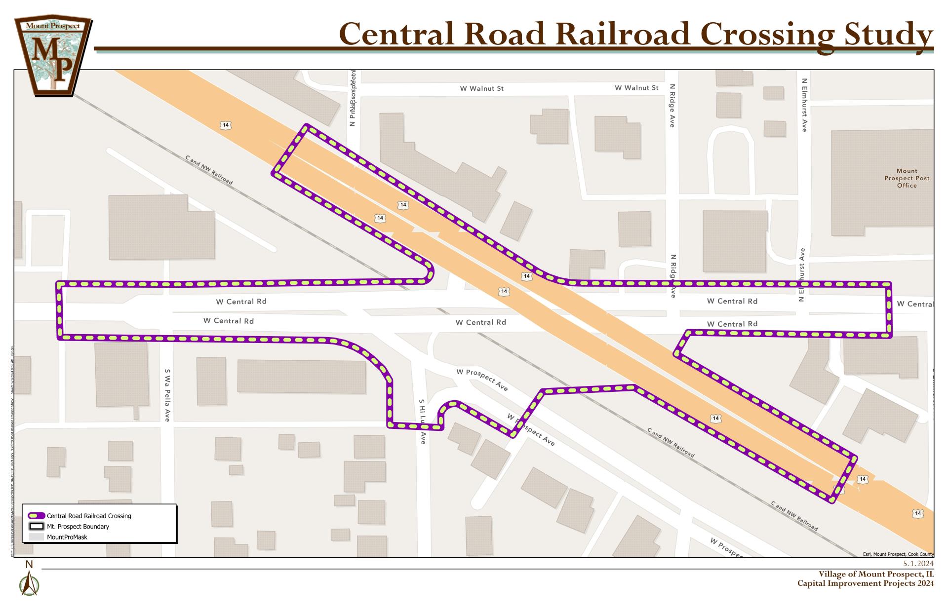 Central Road Railroad Crossing Study_MAP