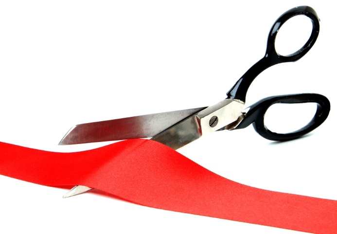 Scissors Cutting Ribbon